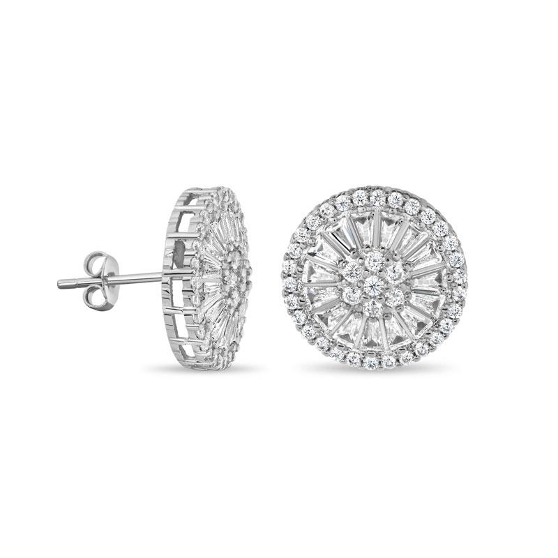 Sparkling Elegance Earrings (white gold-finished)